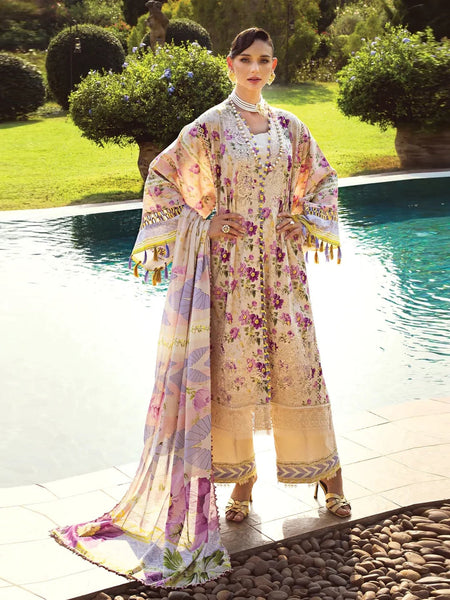 Yellow Pakistani Dress - Embroidered Chikankari Voile