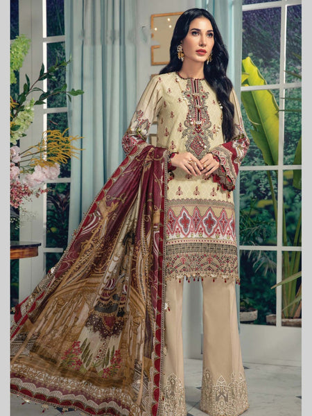 Palazzo Pakistani Dress - Embroidered Luxury Lawn