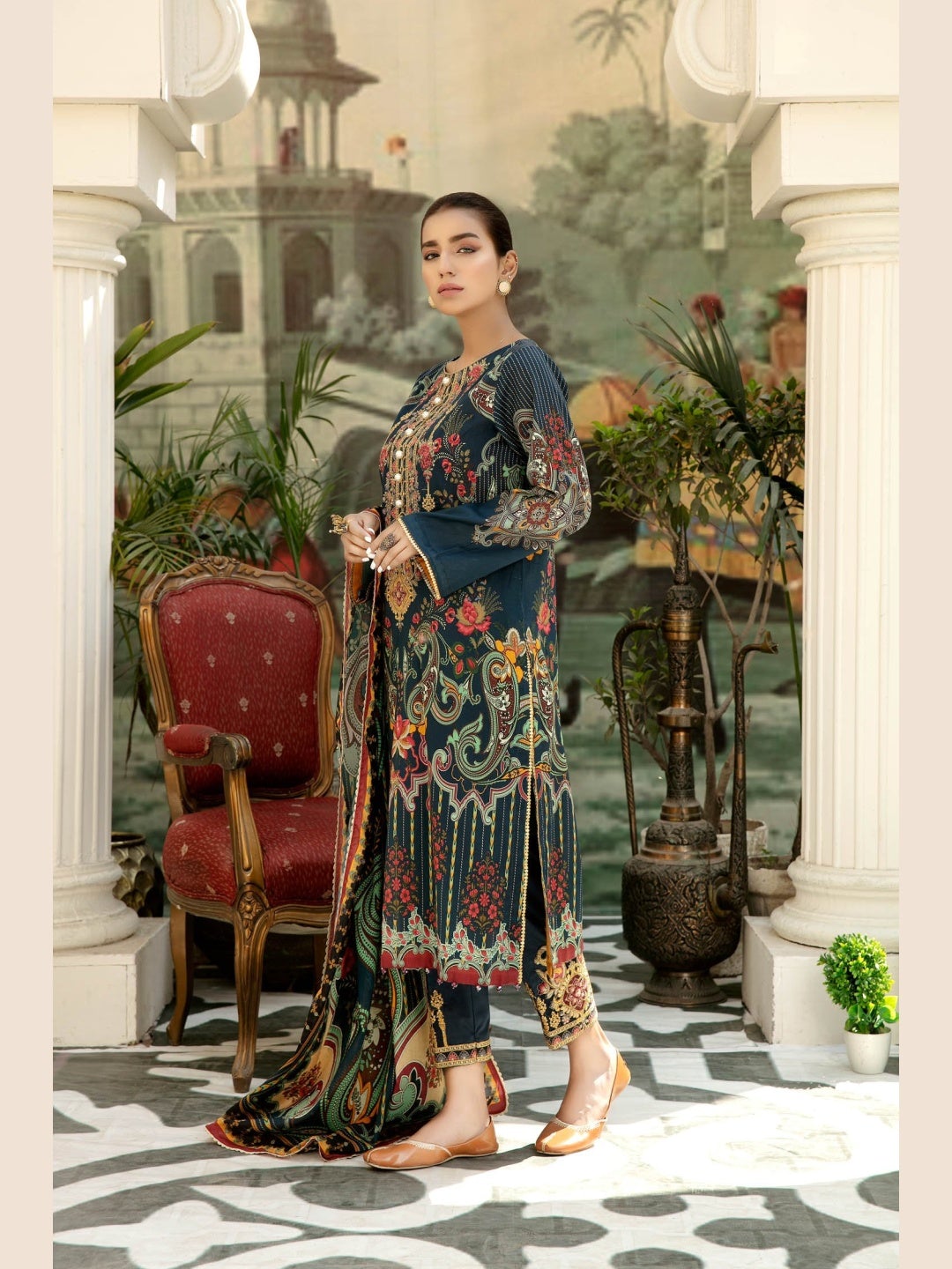 Green Lawn Embroidery & Print Green Lawn Embroidery & Print