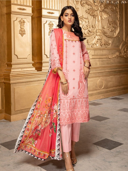  Salwar Kameez - Schiffli Embroidered Chiken Kari
