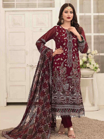 Chiffon Pakistani Suits - Shop Chiffon Pakistani Clothes Online in USA