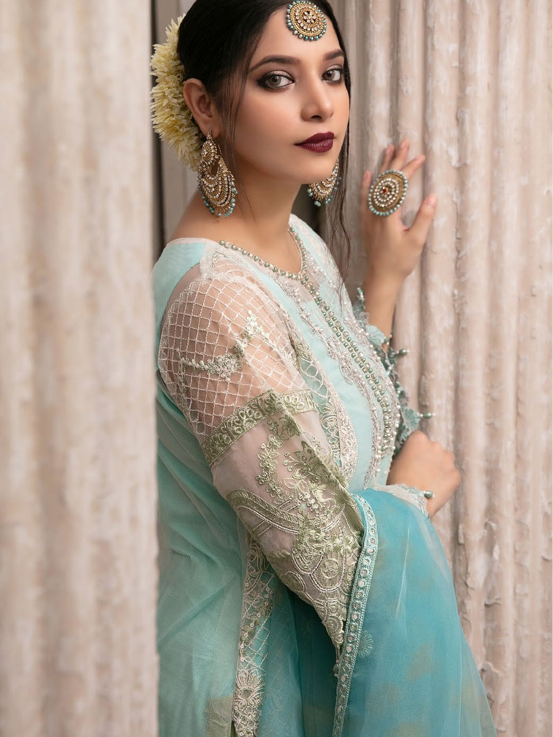 crinkle chiffon dresses pakistani Embroidered Crinkle Chiffon Salwar Kameez