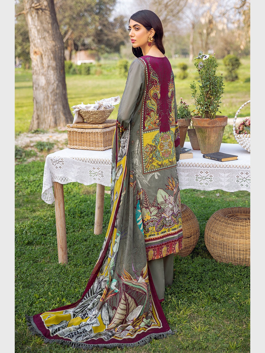 luxury lawn dresses CYAN BY HUSSAIN REHAR - HEAVY EMBROIDERED LUXURY LAWN DRESS