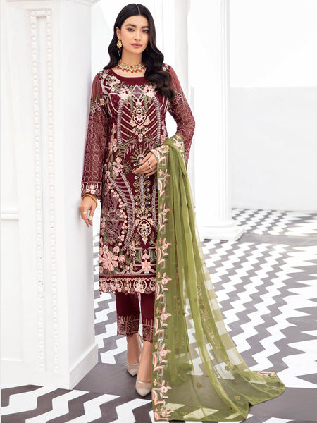  Salwar Kameez - Designer Embroidered Chiffon Sequins