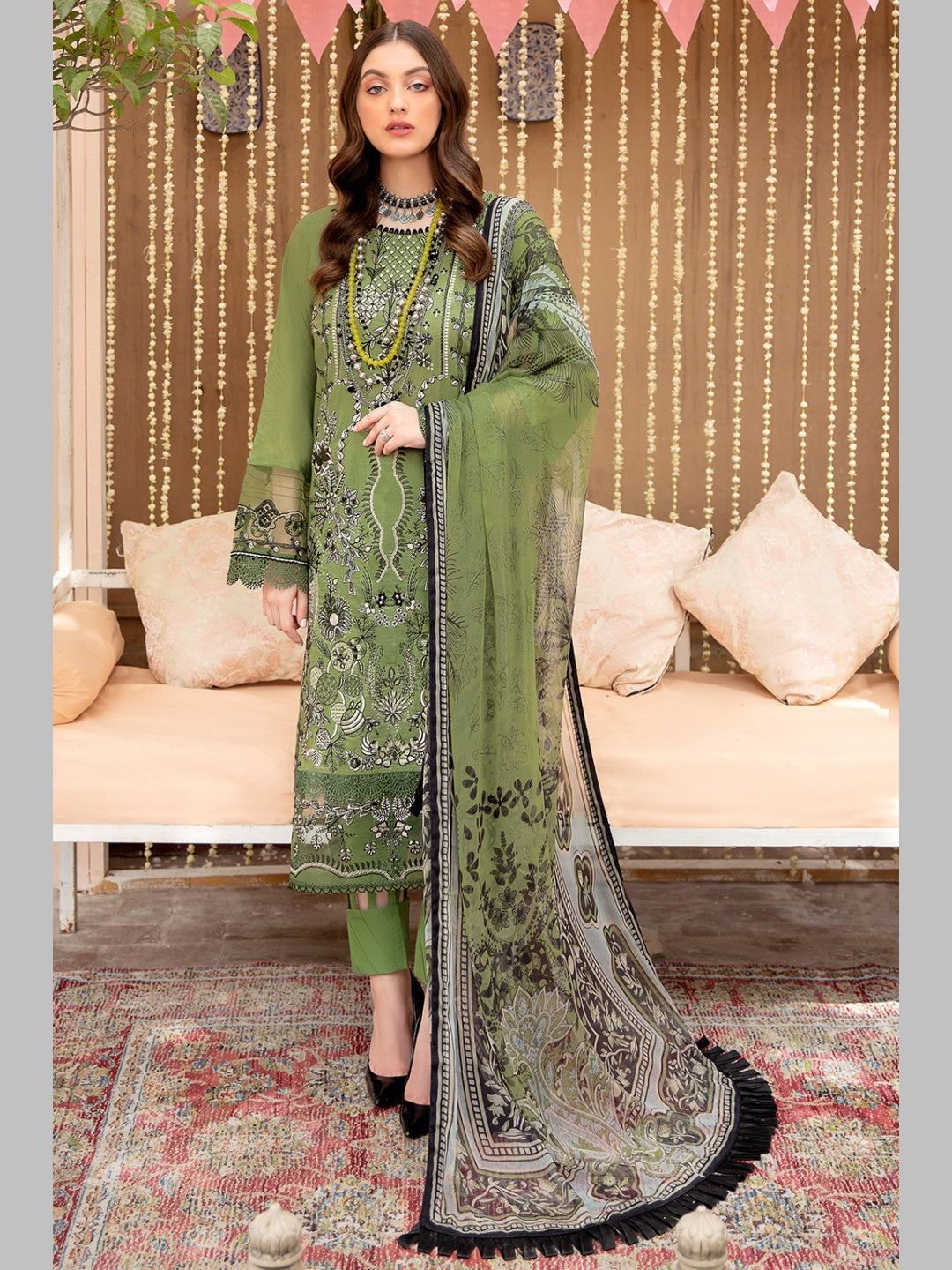 Serine S 91 A New Pakistani Heavy Designer Suit Collection