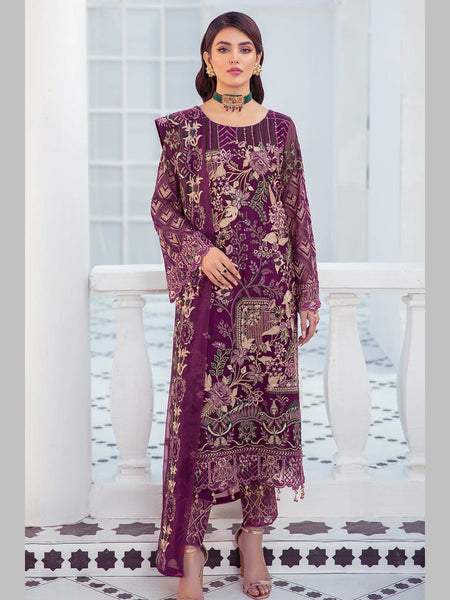  Salwar Kameez - Designer Embroidered Chiffon