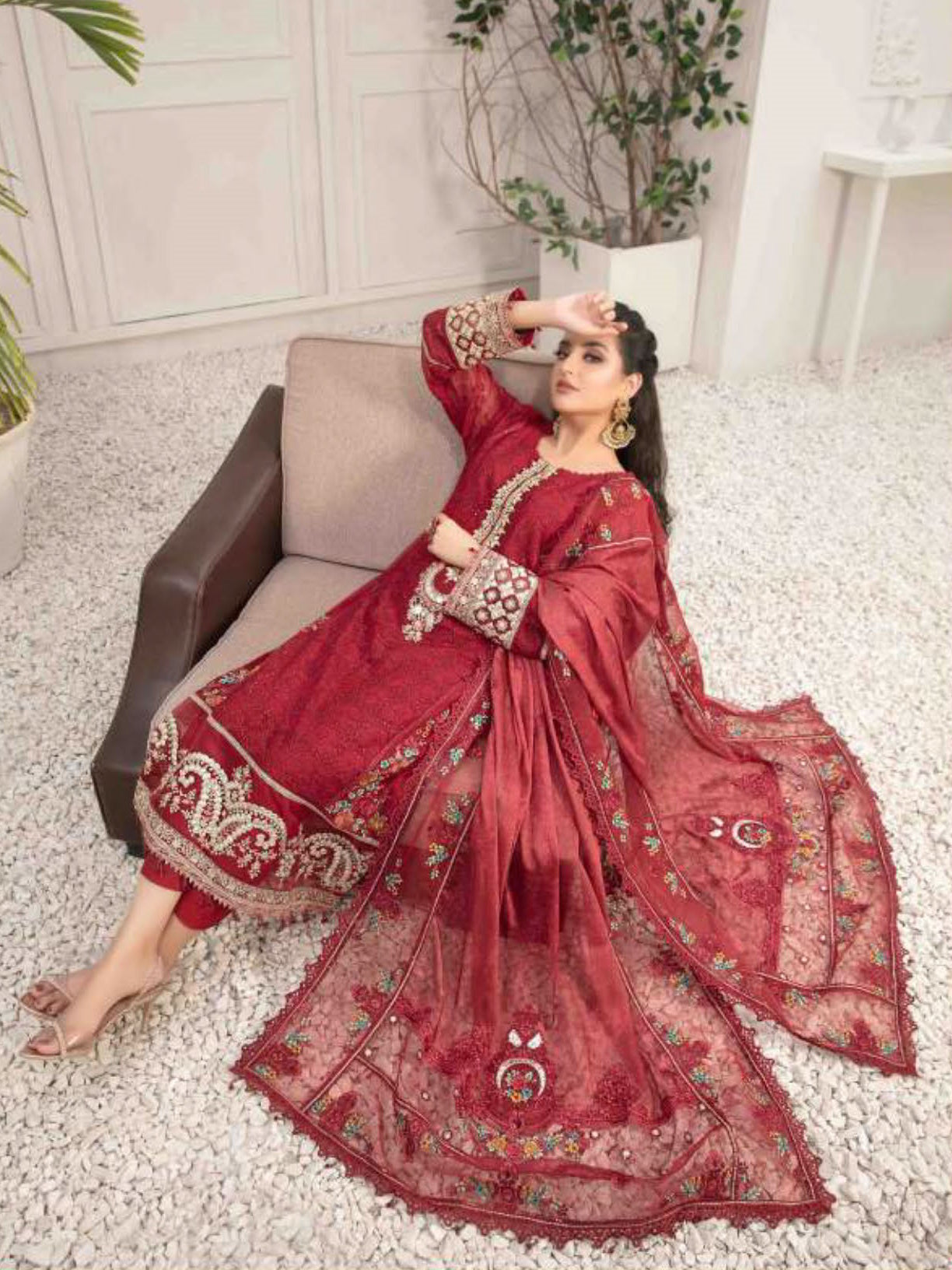 Party Wear Winter Ready To Wear Pakistani Dresses Tawakkal Pakistani Dress Chiffon Party Wear Winter Ready To Wear Pakistani Dresses Tawakkal Pakistani Dress Chiffon
