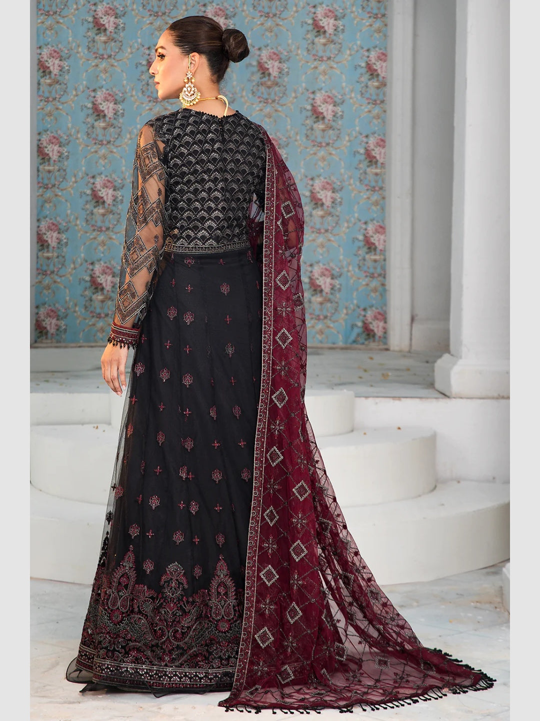 sequin pakistani dresses Pakistani Maxi Dress | Ar-4059