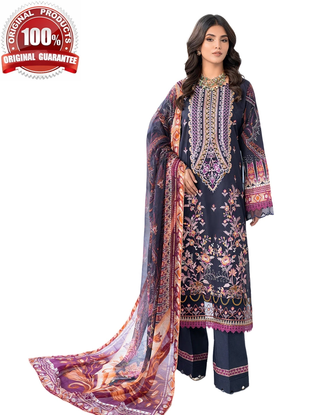 Luxury Lawn Embroidery Salwar Kameez - Pakistani Dress - C869M