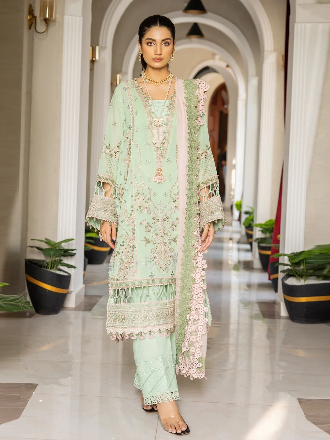 Green Designer Swiss Lawn Green Designer Swiss Lawn