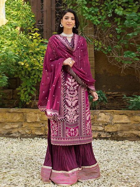 Purple Pakistani Dress - Luxe Designer Embroidery