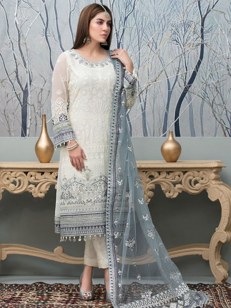  Salwar Kameez - Exclusive Chiffon Embroidered