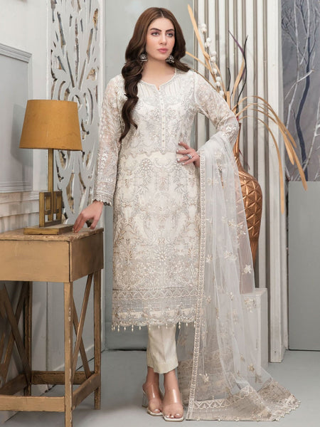 white and gold pakistani bridal dress Cream Vittorio