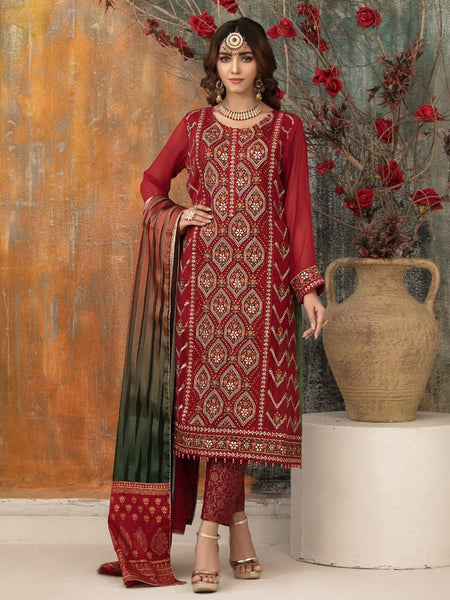  Salwar Kameez - Embroidered Premium Chiffon