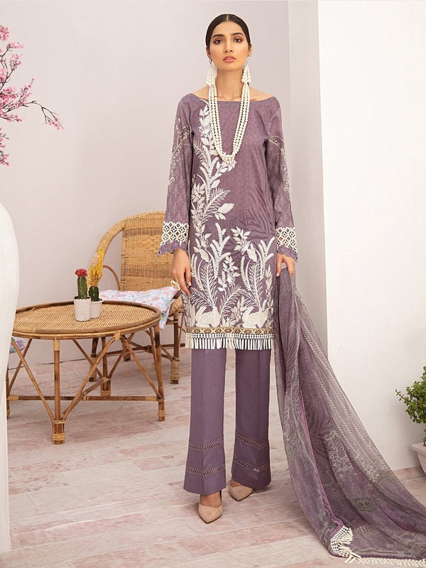 Chiffon & Lawn Embroidery Salwar Kameez - Pakistani Dress - C433G ...