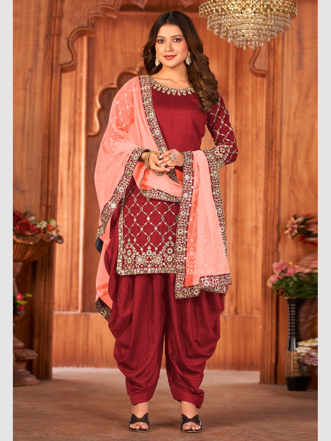 Art silk salwar clearance suit