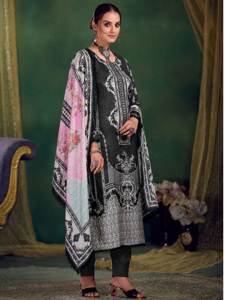 Black Indian Dress - Fine Cotton Embroidery