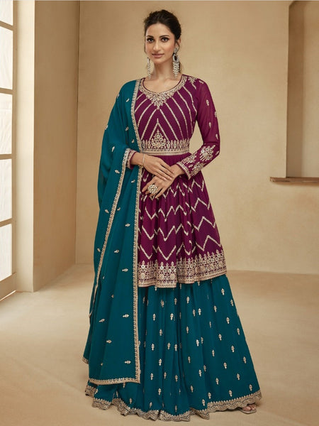 Straight Indian Dress - Real Georgette Embroidery