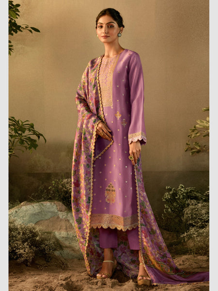 Straight Indian Dress - Banarasi Zari Embroidery