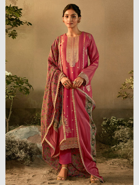 Straight Indian Dress - Banarasi Zari Embroidery