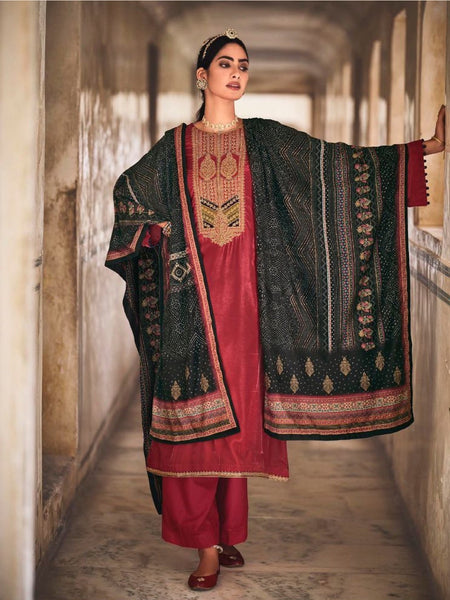  Salwar Kameez - Pure Velvet Embroidery