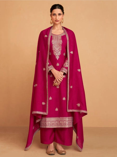 Casual Salwar Kameez - Premium Silk Embroidery