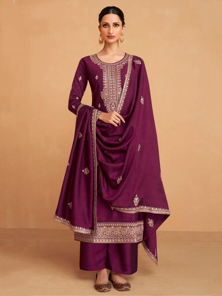 Casual Salwar Kameez - Premium Silk Embroidery