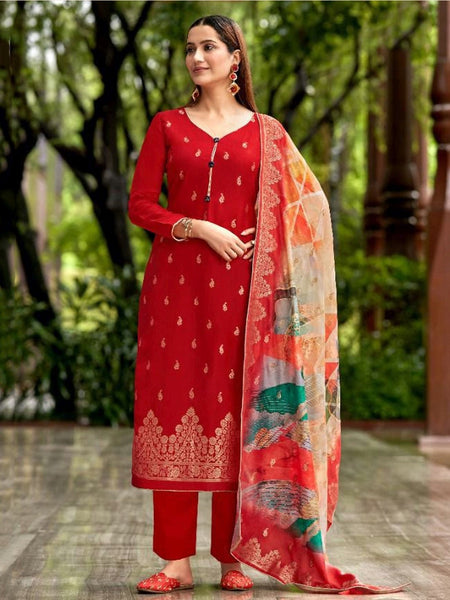 Jacquard Indian Dress - Embroidery Pure Jacquard