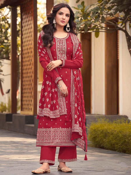 Churidar Salwar Kameez - Embroidery Art Silk