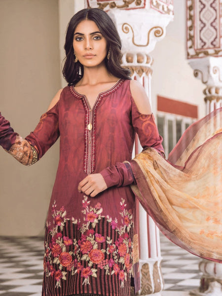 Palazzo Pakistani Dress - Carnation - Iznik Guzel