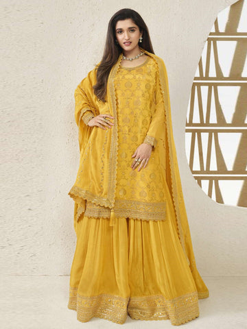 Yellow Indian Dresses - Shop Yellow Indian Clothing Online in USA