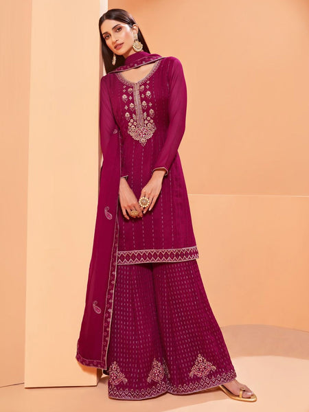Georgette Salwar Kameez - Georgette Embroidery & Sequins